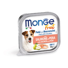 Вологий корм Monge Dog Fruit з лососем та грушею, 100 г*32 шт