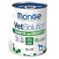 Влажный корм Monge Dog VetSolution Diabetic and Obesity для собак лечебный при диабете и контроле веса 400г