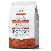 Сухий корм для щенят дрібних порід Monge (Монж) dog Mini Puppy & Junior ягня з рисом 800 гр
