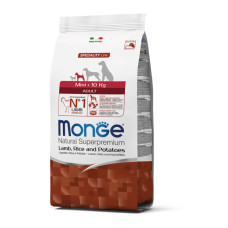 Сухий корм для собак дрібних порід Monge (Монж) dog Mini Adult ягня, рис, картопля 2.5 кг