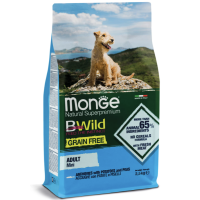 Сухий беззерновий корм для малих порід собак Monge (Монж) dog BWild Grain free Mini анчоус 2.5 кг