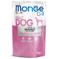 Вологий корм для собак Monge (Монж) dog GRILL зі свининою 100гр*24шт