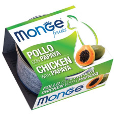 Monge (Монж) Fruits Cat Adult - Вологий корм з куркою та папайєю для дорослих котів 80 г