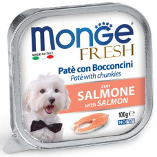 Вологий корм Monge Dog Fresh з лососем, 100 г*32шт