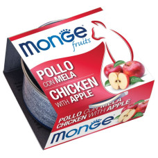 Monge (Монж) Fruits Cat Adult - Вологий корм з куркою та яблуком для дорослих котів 80 г