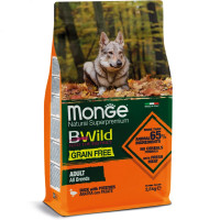 Сухий беззерновий корм для собак Monge (Монж) BWild Grain free качка 2.5 кг