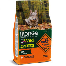 Сухий беззерновий корм для собак Monge (Монж) BWild Grain free качка 15 кг