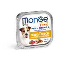 Вологий корм Monge Dog Fruit з куркою та малиною, 100 г * 32 шт