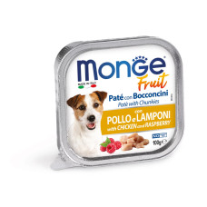 Вологий корм Monge Dog Fruit з куркою та малиною, 100 г * 32 шт