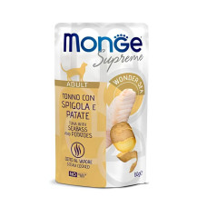 Monge Natural Superpremium Supreme Cat Adult Tuna з морським окунем і картоплею, 80г х 24шт