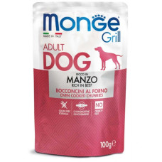 Вологий корм для собак Monge (Монж) dog GRILL з яловичиною 100гр*24шт