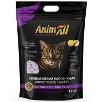 Силикагелевый наполнитель AnimAll Premium Кристаллы аметиста, для кошек, 15 л (6.7 кг)