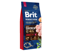 Сухий корм для великих порід Brit Premium Adult L 15 кг