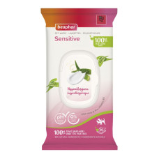 Вологі серветки для чутливої шкіри собак і котів SENSITIVE Beaphar, 30 шт/уп
