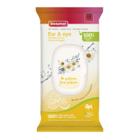 Вологі серветки для очищення вух та очей собак і котів Ear & eye Beaphar, 30 шт/уп