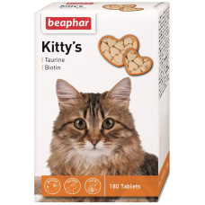 Вітамінізовані ласощі Beaphar Kitty's + Taurine + Biotine з таурином і біотином для котів, 180 табл