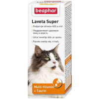 Жидкая витаминная добавка Beaphar (Беафар) Laveta Super - для котов при проблемах с шерстью 50 мл