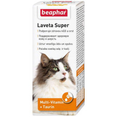 Рідка вітамінна добавка Beaphar (Беафар) Laveta Super - для котів при проблемах з шерстю 50 мл
