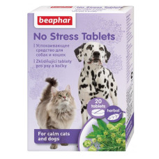 Заспокійливі таблетки для собак та котів No Stress Tablets Beaphar, 20 табл