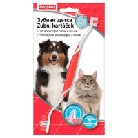Двусторонняя зубная щетка Beaphar (Беафар) Toothbrush - для всех пород собак и котов 1 шт