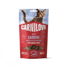 Ласощі для котів Carnilove Soft Snack Adult 50 г - сардина та полуниця
