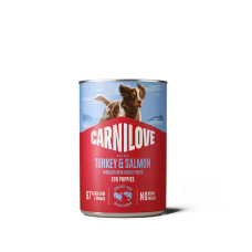 Вологий корм для цуценят Carnilove Salmon&Turkey паштет із лососем та індичкою 400 г