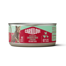 Вологий корм для котів Carnilove Adult Pate 100 г - курка, качка та фазан