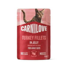 Вологий корм для котів Carnilove Adult Jelly 85 г - індичка та валеріана