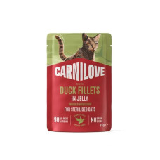 Вологий корм для котів Carnilove Sterilised Jelly 85 г - качка та котяча м'ята