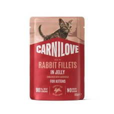 Вологий корм для котів Carnilove Kittens Jelly 85 г - кролик та календула
