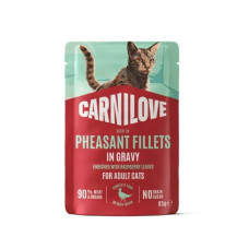 Вологий корм для котів Carnilove Adult Gravy 85 г - фазан та листя малини