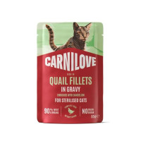 Влажный корм для кошек Carnilove Sterilised Adult Gravy 85 г - перепелка и одуванчик
