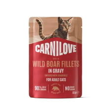Вологий корм для котів Carnilove Adult Gravy 85 г - дикий кабан та ромашка