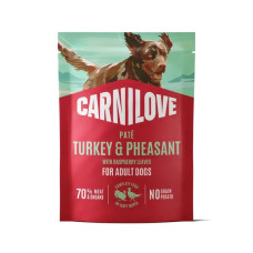 Вологий корм для собак Carnilove Adult Pate 300 г - індичка, фазан та листя малини