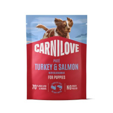 Вологий корм для цуценят Carnilove Puppies Pate 300 г - індичка, лосось та лохина
