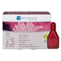 Dermoscent ATOP 7 spot-on для котів та собак – подразнення, суха шкіра, атопія, 4 піпетки*2.4 мл