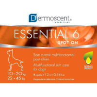 Капли Dermoscent Essential 6 spot-on для кожи и шерсти собак 10-20 кг, 4 пипетки