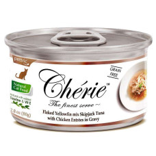 Вологий корм Cherie д/котів з ніжними шматочками тунця та курки в соусі 80g