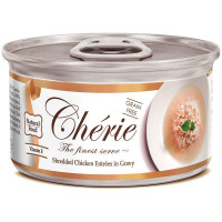 Вологий корм Cherie д/котів з куркою в соусі 80g