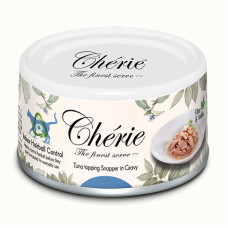 Вологий корм Cherie з тунцем та луціаном для контролю утворення грудочок шерсті (шматочки в соусі) 80g
