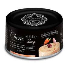 Вологий корм Cherie д/котів мус з куркою та морквою 80g