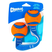 Игрушка Chuckit! Ultra Duo Tug 2 теннисные мячи на ремне для средних собак