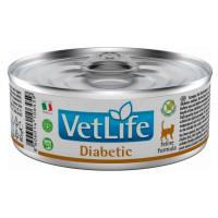Влажный корм Farmina Vet Life Diabetic для кошек контроль уровня глюкозы в крови при сахарном диабете 85 г