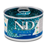 Влажный корм Farmina N&D Ocean для мелких пород собак, с лососем и треской 140 г*6 шт
