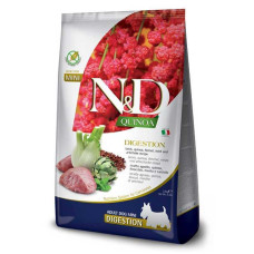 Сухой корм Farmina N&D Quinoa Digestion Adult Mini для мелких собак, для улучшения пищеварения, с ягненком, киноа и фенхелем, 2.5 кг