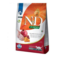 Беззерновой сухой корм Farmina N&D Pumpkin Quail&Pomegranat для взрослых кошек с перепелом 300 г