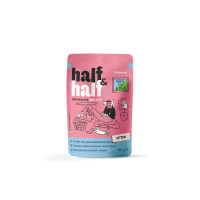 Влажный корм для котят Half&Half Kitten pouch 22 шт*85 г - белая рыба и горох в желе