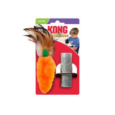 Іграшка KONG Cat Refillables Feather Carrot з котячою м'ятою для котів