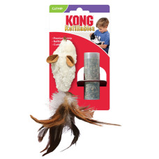 Іграшка для котів KONG Cat Refillables Feather Mouse з пір'ям і котячою м'ятою