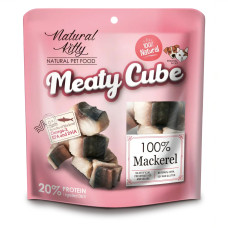 Ласощі для котів та собак Natural Kitty Meaty Cube 100% Mackerel у вигляді кубиків, скумбрія 60г